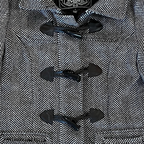 LAST KISS Tweed Wool blend Jacket with toggles - Picture 7 of 10